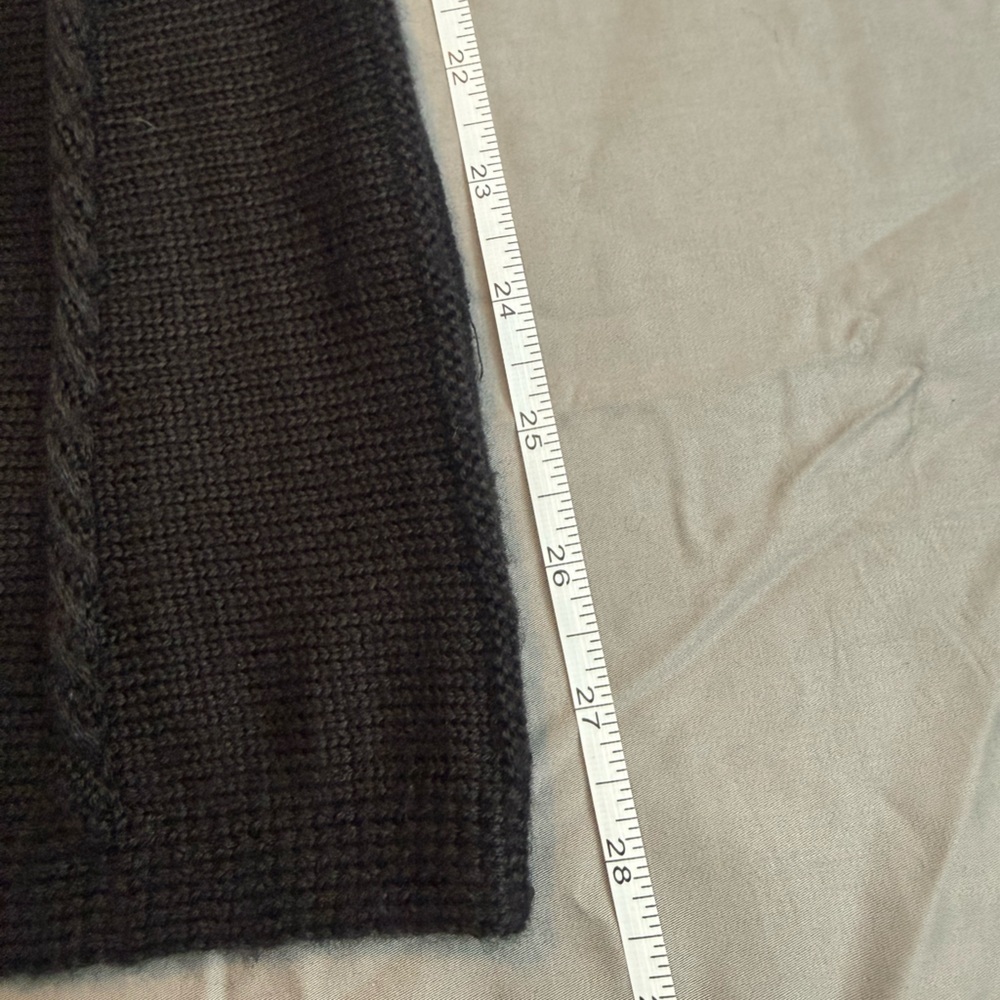 Lapis Black Ribbed Knit A-Line Skirt | Tie Waist | Size M - Picture 6 of 8